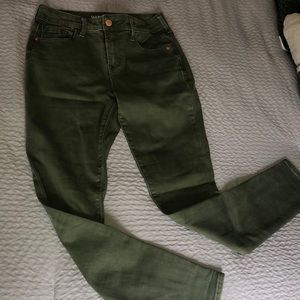 Womens olive green jeans